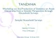 TANZANIA - unstats.un.org Tanzania.pdf · Presentation Outline •Introduction •Overview of Sample Household Surveys •Types of Data Collected •Key aspects Survey of Implementation