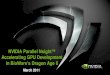 NVIDIA Parallel Nsight™...Support for GeForce GT 420/30/40, GS 450, GTX 570 and GTX 580 GPUs NVIDIA Parallel Nsight: Roadmap 1.51 Version 2.0 Available Q2 2011 View all graphics