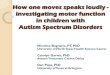 How one moves speaks loudly: investigating motor function …autism.unt.edu/sites/default/files/Nicoleta Bugnariu.pdfHow one moves speaks loudly - investigating motor function in children