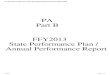 FFY 2013 Part B State Performance Plan (SPP)/Annual ......FFY 2013 Part B State Performance Plan (SPP)/Annual Performance Report (APR) in a representative sample of student files