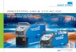 TIG AC/DC machine for welding specialists · 2015. 8. 19. · † PRESTOTIG AC/DC are designed for manual TIG welding of all metals, including aluminium and stainless steel. They