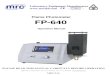 Flame Photometer FP-640 · 2019. 7. 16. · The flame color is proportional to the concentration of atoms contained in the solution, which constitutes a quantitative test basis. This