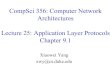 CompSci356: Computer Network Architectures Lecture 25 ...€¦ · CompSci356: Computer Network Architectures Lecture 25: Application Layer Protocols Chapter 9.1 XiaoweiYang xwy@cs.duke.edu