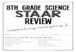 8th grade science STAAR Review...8th grade science Name _____ Class _____ Underline your strong TEKS and circle your weak TEKS: 8.6A Unbalanced Forces 8.6B Speed, Velocity, & Acceleration