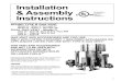 Installation & Assembly Underwriters Instructions ...€¦ · Underwriters Laboratories, Inc. **For fuels other than gas, write for information on All-Fuel Chimneys or VSI Chimneys
