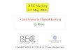 BEC Meeting 23 May 2006bec.science.unitn.it/BEC/4_Activities/becmeeting2006/giuliano.pdf · BEC Meeting 23 May 2006 CNRINFM BEC CENTER & Physics Department Cold Atoms in Optical Lattices