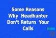 Some Reasons Why Headhunter Don’t Return Your Calls - RSM