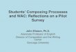Students’ Composing Processes - WAC Clearinghouse...Students’ Composing Processes and WAC: Reflections on a Pilot Survey John Eliason, Ph.D. Associate Professor of English Director