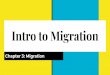 Intro to Migration · 2020. 3. 3. · Homework Interview Questions . Agenda Chapter 3, “Migration” Issue 01 ... retirement, investing, and immigration. – Source. Scavenger Hunt