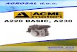 A220 BASIC, A230 - AGROSAL · a220 basic, a230. 1 ricambi - spare parts - ersatzteile - pieces detachees - repuestos ricambi - spare parts - ersatzteile - pieces detachees - repuestos