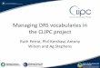 Managing DRS vocabularies in the CLIPC project...2016/07/12  · CEDA Data Catalogue (ISO19156) machine interface machine interface OGC CSW ISO19115 records machine interface CLIPC