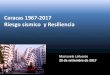 Caracas 1967-2017 Riesgo sísmico y Resiliencia...• 1972: Creación de FUNVISIS. Se encarga de mantener la Red Sismológica Nacional: 38 estaciones de Banda Ancha • Normas sísmicas: