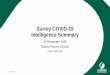 Surrey COVID-19 Intelligence Summary · 2020. 12. 29. · Summary 29/12/2020 3 •COVID-19 weekly cases increased in Surrey. Across the UK case numbers have increased this week (20th
