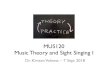 MUS120 Music Theory and Sight Singing I - Kirsten Volness · 2018. 9. 7. · Music Theory and Sight Singing I Dr. Kirsten Volness – 7 Sept 2018 . Pauline Oliveros . Singing / Listening