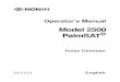 Model 2500 PalmSAT Operator’s Manual - Nonin · 2020. 11. 13. · Oximeter readings of this device may be affected by the use of an electrosurgical unit (ESU). Inspect the sensor