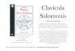 Clavicula SalomonisSalomonis - · PDF file 2019. 9. 17. · Clavicula SalomonisSalomonis Niniejszy grymuar to średniowieczna wersja tzw. Clavicula Salomonis, czyli Większego Klucza