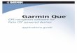 Que for Palm in CS - GPS Central · 2019. 11. 30. · Que for Palm OS - Applications Guide I INTRODUCTION > INTRODUCTION About the Manuals Garmin Que™ is designed to use Garmin