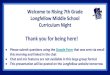 Longfellow Middle School Curriculum Night...Longfellow Middle School Curriculum Night World Languages Chinese 1-A, French 1-A, Spanish 1-A Part A covers half of the “Level 1” curriculum