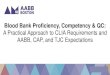 A Practical Approach to CLIA Requirements and AABB, CAP, and TJC … · 2018. 10. 15. · – In TJC accredited hospital, CAP can inspect TJC hospital laboratories. • AABB & TJC