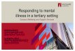 Responding to mental illness in a tertiary setting · 2018. 10. 5. · Stress is caused by an existing stress-causing factor or stressor (temporary). Anxiety is stress that continues