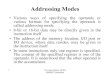 Addressing ModesAddressing Modes •Various ways of specifying the operands or various formats for specifying the operands is called addressing mode •8-bit or 16-bit data may be