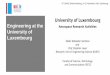 University of Luxembourg Engineering at the Aerospace Research …unisec-global.org/pdf/uniglo6/day1/5_local_chapter... · 2018. 12. 28. · Faculty of Science, Technology and Communication