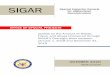 SIGAR 21-05-SP Update on the Amount of Waste, Fraud, and … projects/SIGAR-21-05-SP... · 2021. 1. 15. · Between January 1, 2018, and December 31, 2019, SIGAR identified approximately