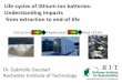 Life-cycles of lithium ion batteries: Understanding impacts from extraction to … · 2019. 11. 27. · cycles”, International Journal of Life-cycle Assessment. ... For other energy