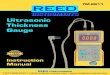 Ultrasonic Thickness Gauge - REED Instruments€¦ · Thank you for purchasing your REED TM-8811 Ultrasonic Thickness Gauge. Please read the following instructions carefully before