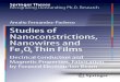 Studies of Nanoconstrictions, Nanowires and Fe3O3 Thin ......Amalio Fernandez-Pacheco Studies of Nanoconstrictions, Nanowires and Fe 3O 4 Thin Films Electrical Conduction and Magnetic