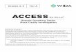 ACCESS...ACCESS for ELLs Speaking test. Use this item in any way that is helpful for you and your students. If practical for your classroom, WIDA strongly encourages you to use the