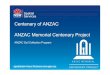Centenary of ANZAC ANZAC Memorial Centenary Project · PDF file 2018. 4. 12. · Centenary of ANZAC ANZAC Memorial Centenary Project ANZAC Soil Collection Program . ANZAC Memorial