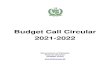 Budget Call Circular 2021-2022 - Ministry of Financefinance.gov.pk/budget/Budget_Call_Circular_2021_22.pdfIssuance of ‘Budget Call Circular 2021-22’ to the Principal Accounting