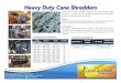 Heavy Duty Cane Shredders - Carbo Solutions Duty Cane...Heavy duty verCcal shredder prepares the cane before sugar extracCon. It condiCons the energeCc performance of the whole plant