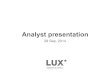 LUX* Resorts - 29 Sep. 2014 · LUX* BELLE MARE . LUX* BELLE MARE . Thank You . Created Date: 20140930123415Z 