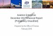 Aviation Enterprise COPY December 2017 Financial Report (Preliminary Unaudited… · 2018. 2. 23. · Aviation Enterprise Preliminary Financial Report December 2017 Airline Revenue