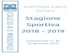 Stagione Sportiva 2018 - 2019 - UISP Nazionale Ca5 M n... · 2019. 2. 4. · lo spallino 21 13 7 0 6 78 83 11 6 - barberia storti/legatoria 19 13 6 1 6 73 78 32 7 - arci magic 15