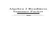 Algebra 2 Readiness Summer Packet - U-46 · Algebra 2 Readiness Summer Packet El Segundo High School This packet is designed for those who have completed Geometry and will be enrolled