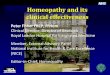 New Homeopathy and its clinical effectiveness · 2018. 5. 26. · Observational study of homeopathy in primary care 230 consecutive consultations Homeopathic treatment, if not pain