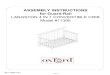 ASSEMBLY INSTRUCTIONS for Guard Rail LANGSTON 4 IN 1 CONVERTIBLE CRIB Model #11395 · 2020. 8. 13. · Model #11395 1 of 5 90-11395-V-01. Thank you for your purchase! Remove all parts