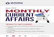 June 2020 MONTHLY CURRENT AFFAIRSJune 2020 MONTHLY WHAT'S INCLUDED CURRENT AFFAIRS •Fastest Revision of Exam Speciﬁc Current Aﬀairs •Crisp & Comprehensive Subject-Wise Coverage