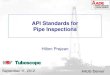 API Standards for Pipe Inspections · Drill Pipe API 5DP NDT - Tube Body. Wall Thickness . 5” 19.50# .362” = 100% nominal .317” = 87.5% new.290” = 80% used .253” = 70% 95%