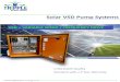 Solar VSD Pump Systems - Solar Pumps | Solar Water Pumps · 2019. 7. 22. · pumping system which automatically blends grid power or generator power with the core solar power supply