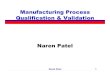 Manufacturing Process Qualification & Validationasqbaltimore.org/dt/present/Present201503_Manufacturing... · 2015. 3. 15. · Manufacturing Process Qualification & Validation Tutorial