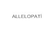 ALLELOPATİ · 2017. 11. 20. · Allelopati kelimesi Eski Yunanca allelon (bir diğerine) ve pathos (zarar vermek) kelimelerinin birleiminden olumutur . Allelopati (allelopathy) terimi