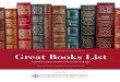 Great Books List - Charlemagne Institute...2020/04/24  · The Magician’s Nephew, C.S. Lewis 45. Caddie Woodlawn, Carol Ryrie Brink 46. Heidi, Johanna Spyri 47. Gulliver’s Travels,