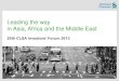Leading the way in Asia, Africa and the Middle East · in Asia, Africa and the Middle East 20th CLSA Investors’ Forum 2013. This presentation contains or incorporates by reference