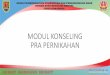 Modul konseling pra pernikahan - Semarang · 2018. 5. 26. · •Pengetahuan dan pemahaman mengenai persiapan pernikahan •Penguatan /kesiapan dan komitmen membina rumah tangga •Pengetahuan