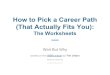 How to Pick a Career Path (That Actually Fits You) · 2021. 5. 4. · start there: “How to Pick a Career Path (That Actually Fits You)” – Wait But Why These worksheets are a