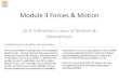 Module 3 Forces & Motion · 2019. 5. 9. · Module 3 Forces & Motion Unit 4 Newton’s Laws of Motion & Momentum. You are here! 3.5 Newton’s Laws of Motion & ... resultant force